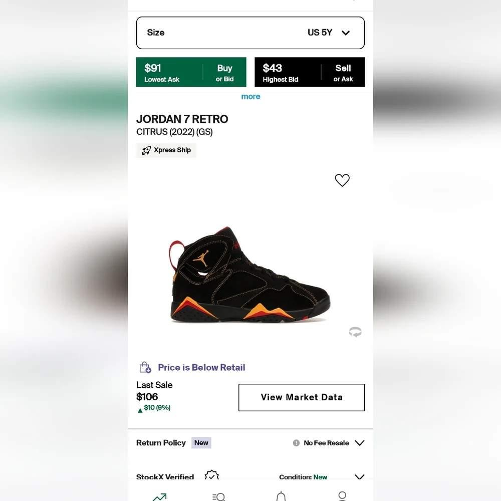 Jordan 7 retro citrus men - Picture 8 of 8